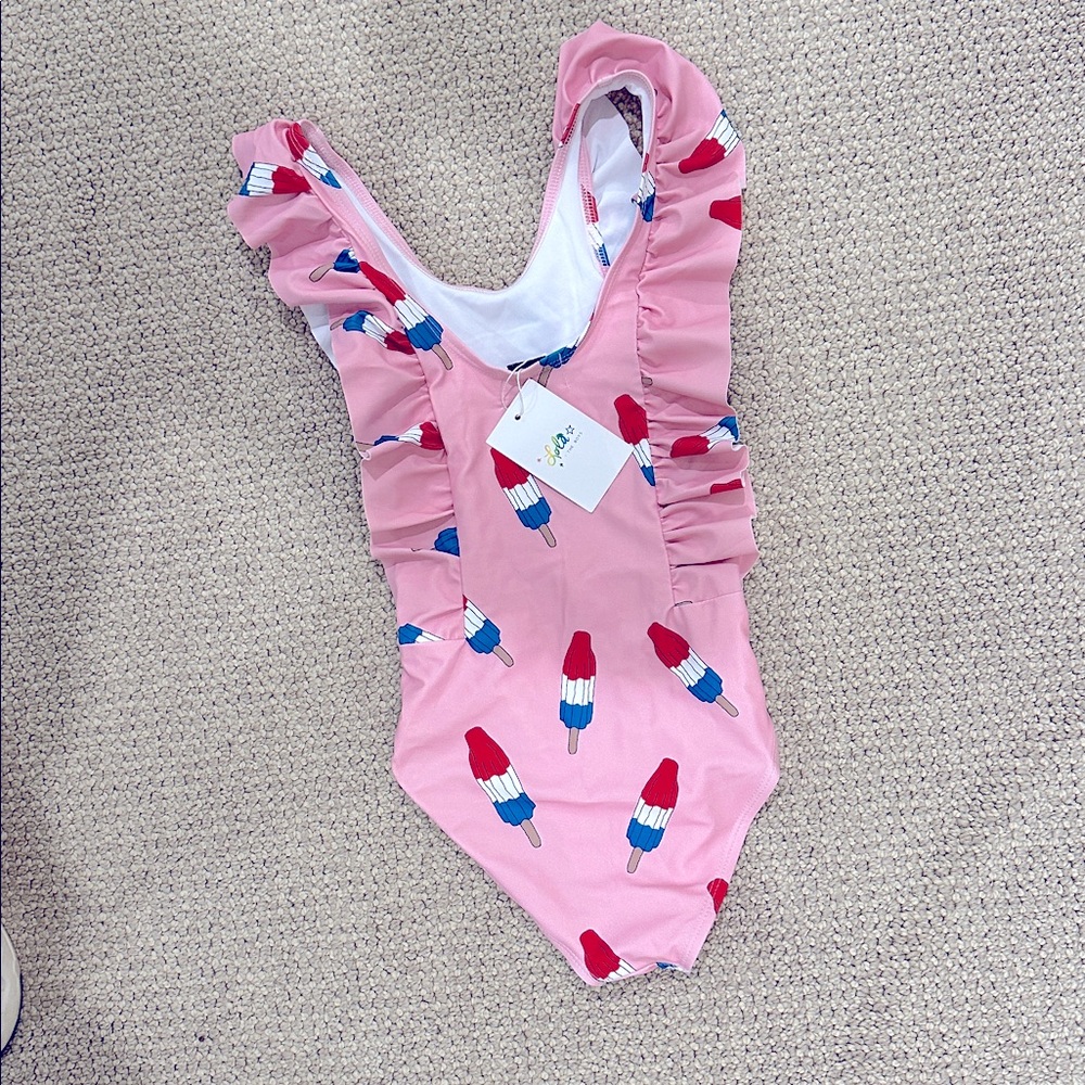 Pink Popsicle Kids Swimsuit - Picture 3 of 3